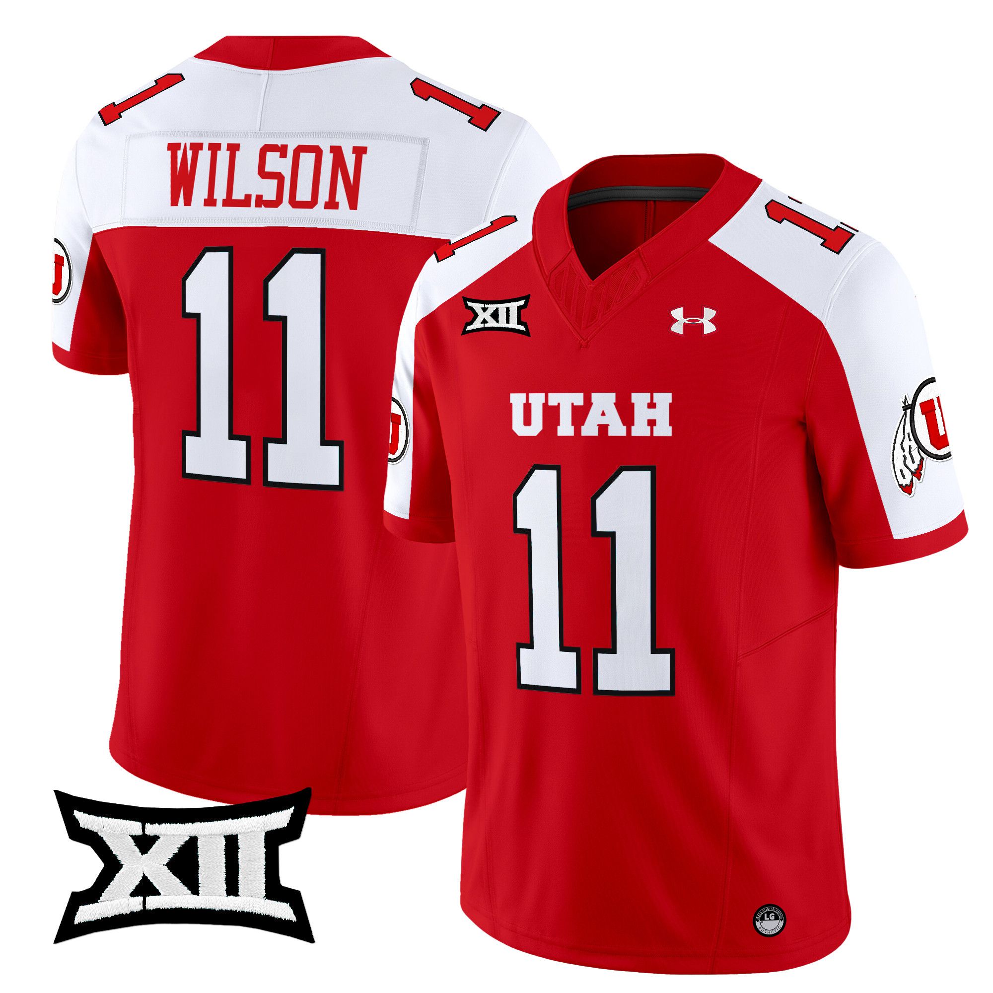 Men Utah Utes #11 Wilson Red 2024 Vapor Limited NCAA Jersey style 1->more ncaa teams->NCAA Jersey
